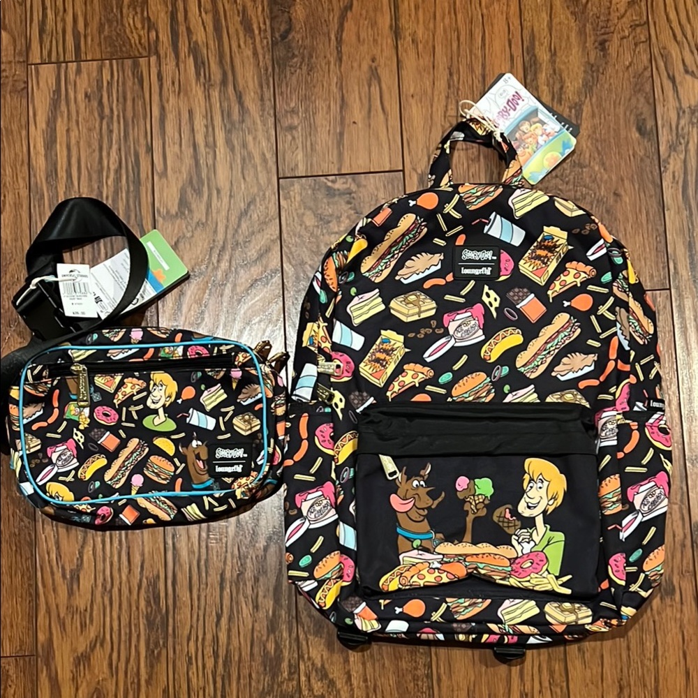 Scooby-Doo Loungefly Backpack and Crossbody/waist bag set